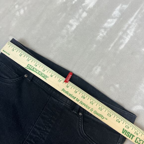 Spanx Jeans Womens Large Black Ankle Skinny Tummy Control Elastic Waist Pull On - Picture 7 of 13